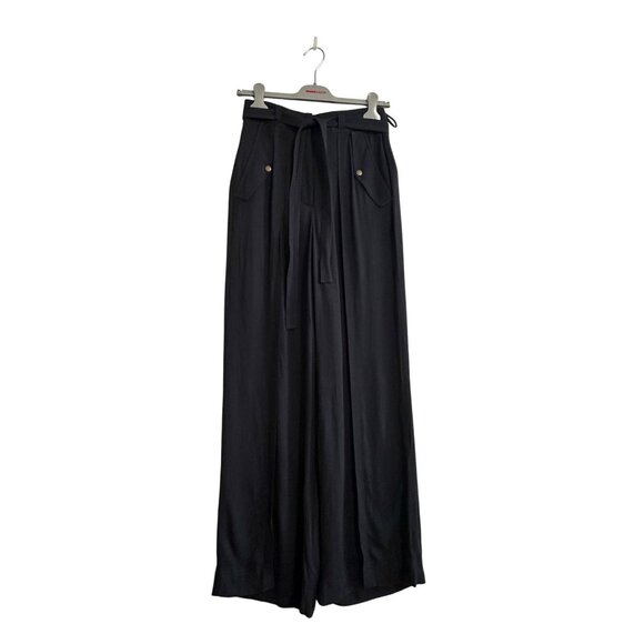 Ulla Johnson Alandra Wide Leg Pants Raven Black Size 4 NWT $425 - Picture 3 of 16